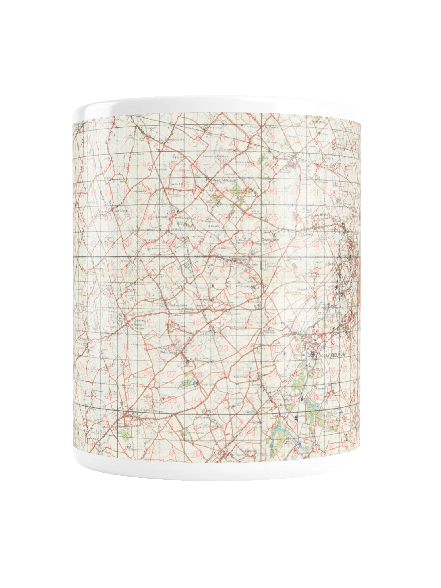 Vintage City Grid Map Mug product image (2)