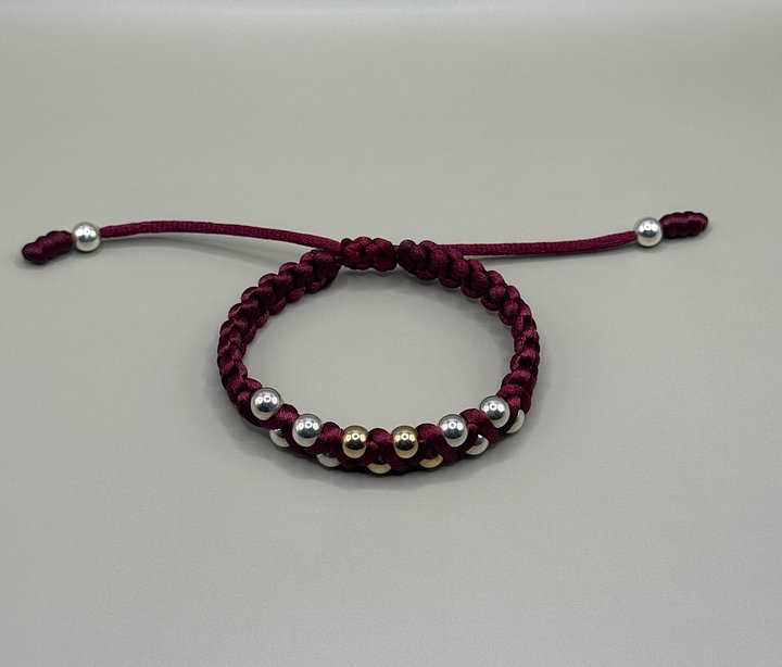 Burgundy | Silver & Gold Zigzag product image (1)