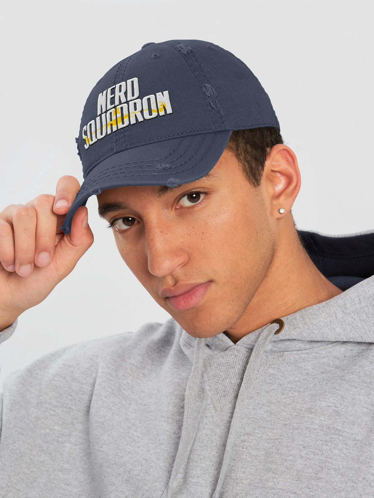 Nerd Squadron Distressed Dad Hat(N1 Starfighter) product image (18)