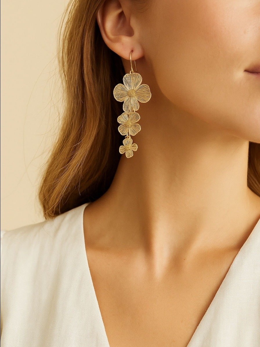Statement Floral Earrings product image (2)