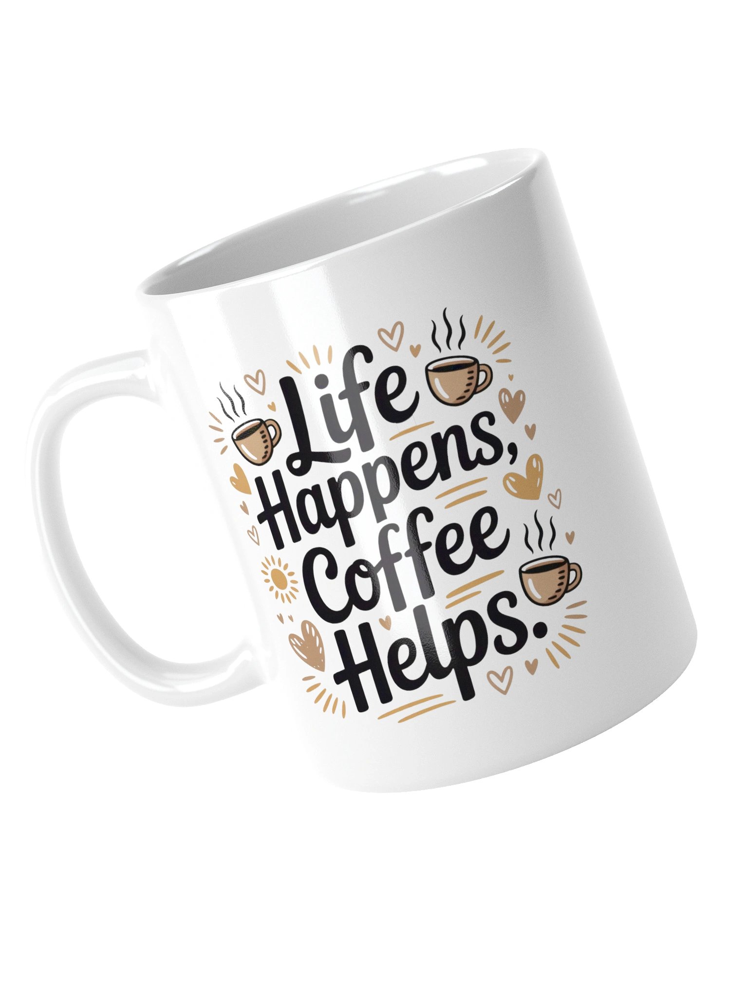 Life Happens Coffee Helps Mug – Positive Lifestyle Design product image (5)