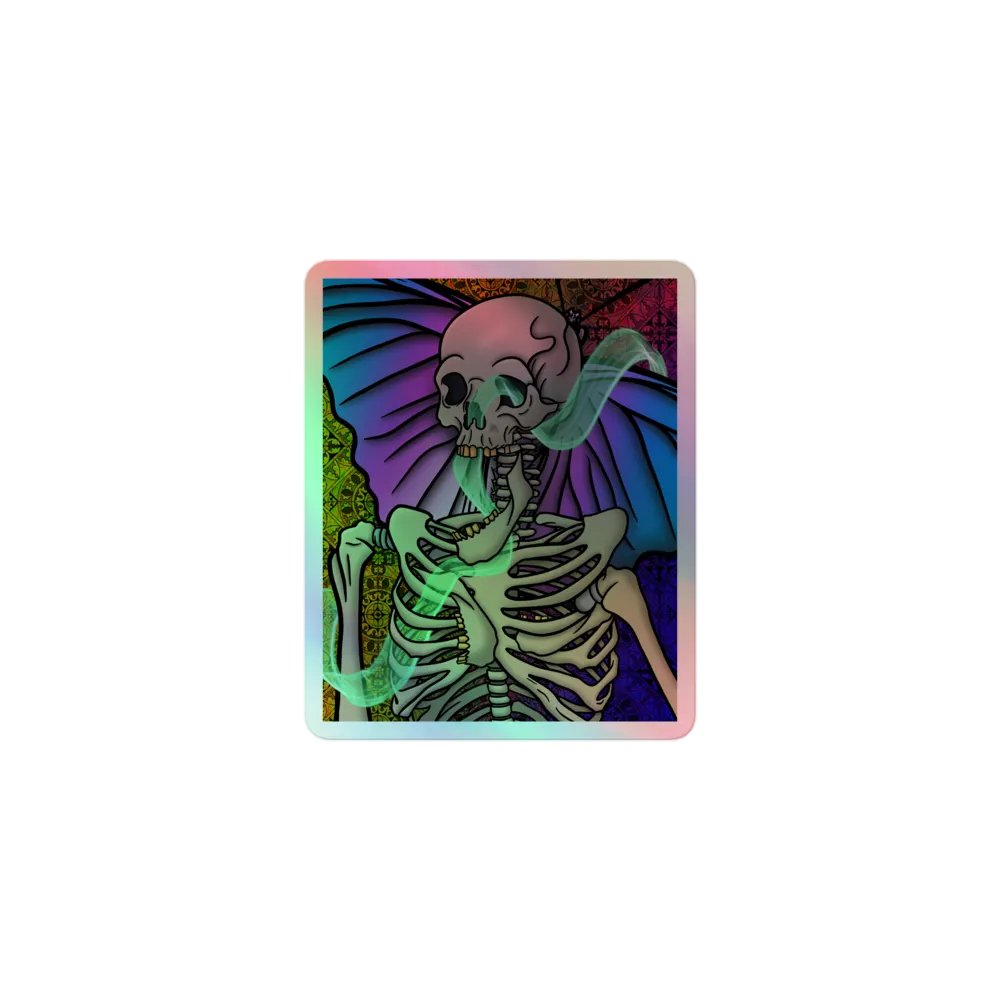 Skeletal flight Holographic Sticker product image (1)