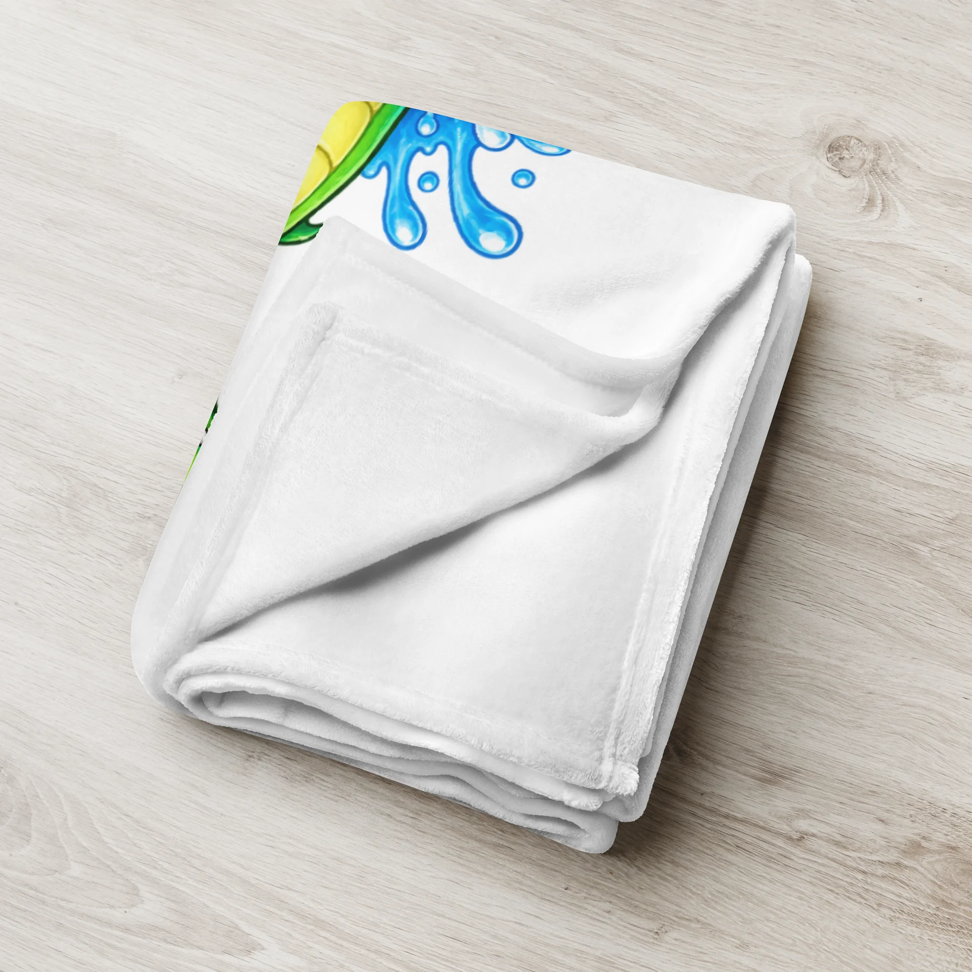 Bubbles the Sea Monster Throw Blanket - White product image (3)