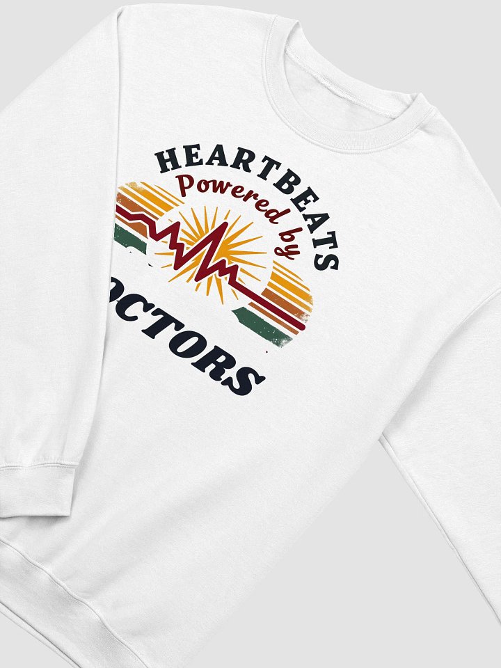 Heartbeats Powered by Doctors Vintage Crewneck Sweatshirt product image (15)