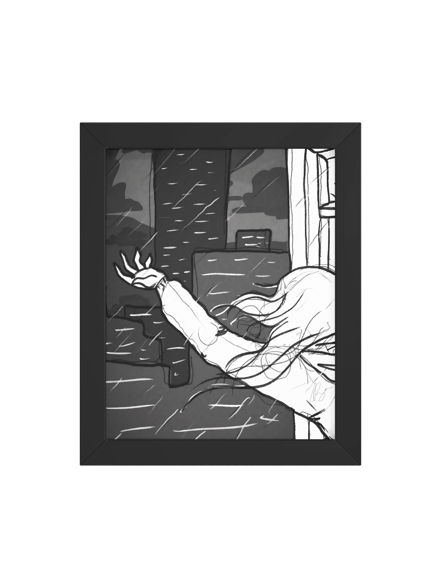 The Rain — Framed Print product image (100)
