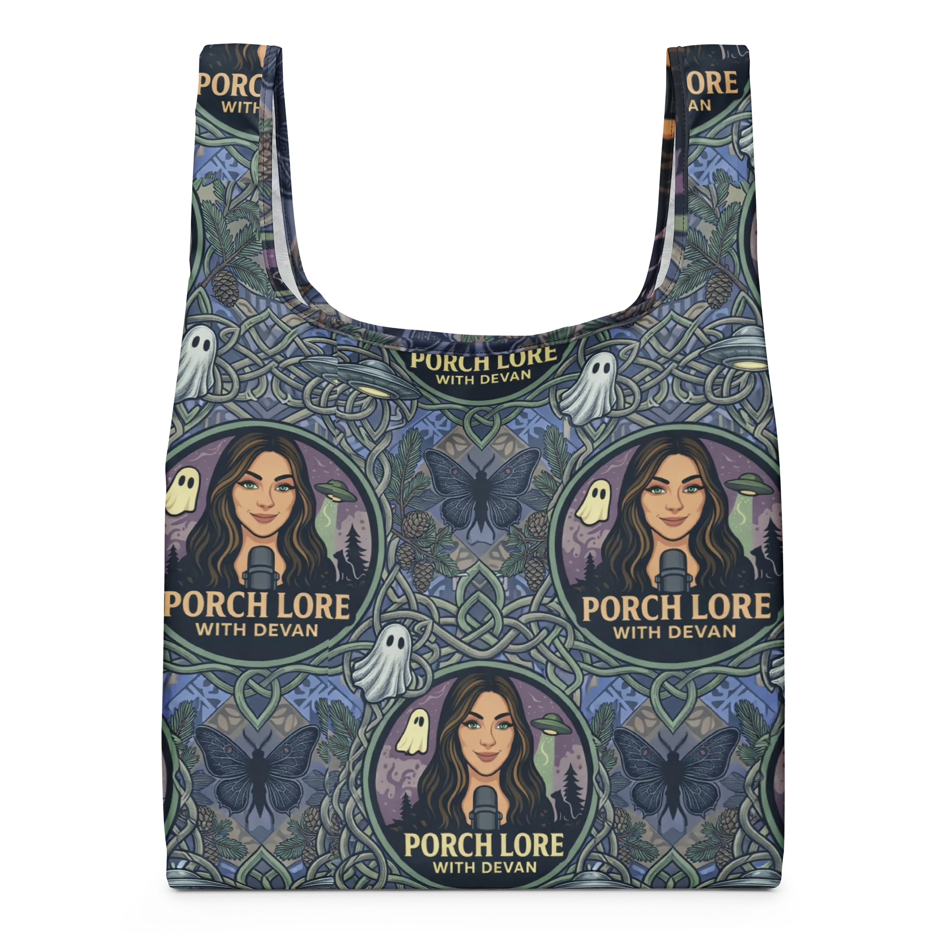 PORCH LORE DEVAN PERIWINKLE MOTH SHOPPING BAG product image (1)