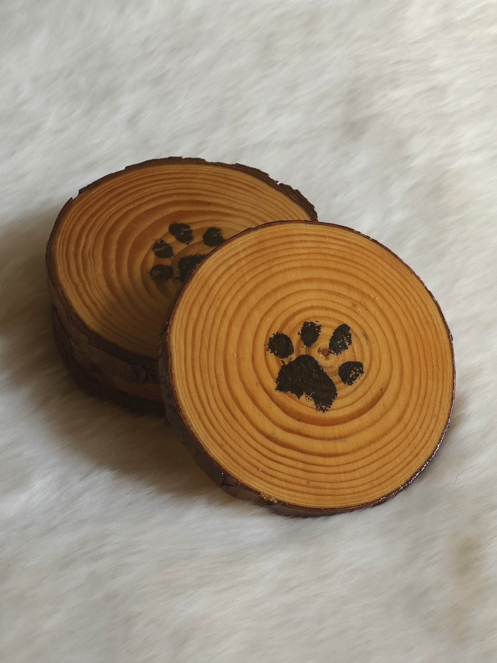 Non-Slip Coasters - Rustic Wood Slab product image (5)