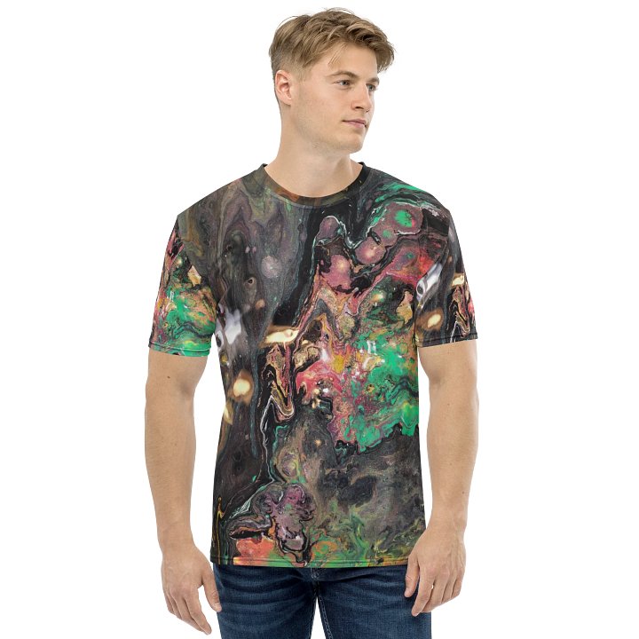 Bucket of paint creates galaxies - Customizable All-Over Print Tee product image (2)