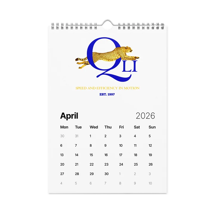 QLOG 2026 Wall Calendar product image (1)