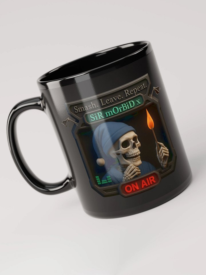 "SiR mOrBiD x" Black Glossy Mug product image (1)