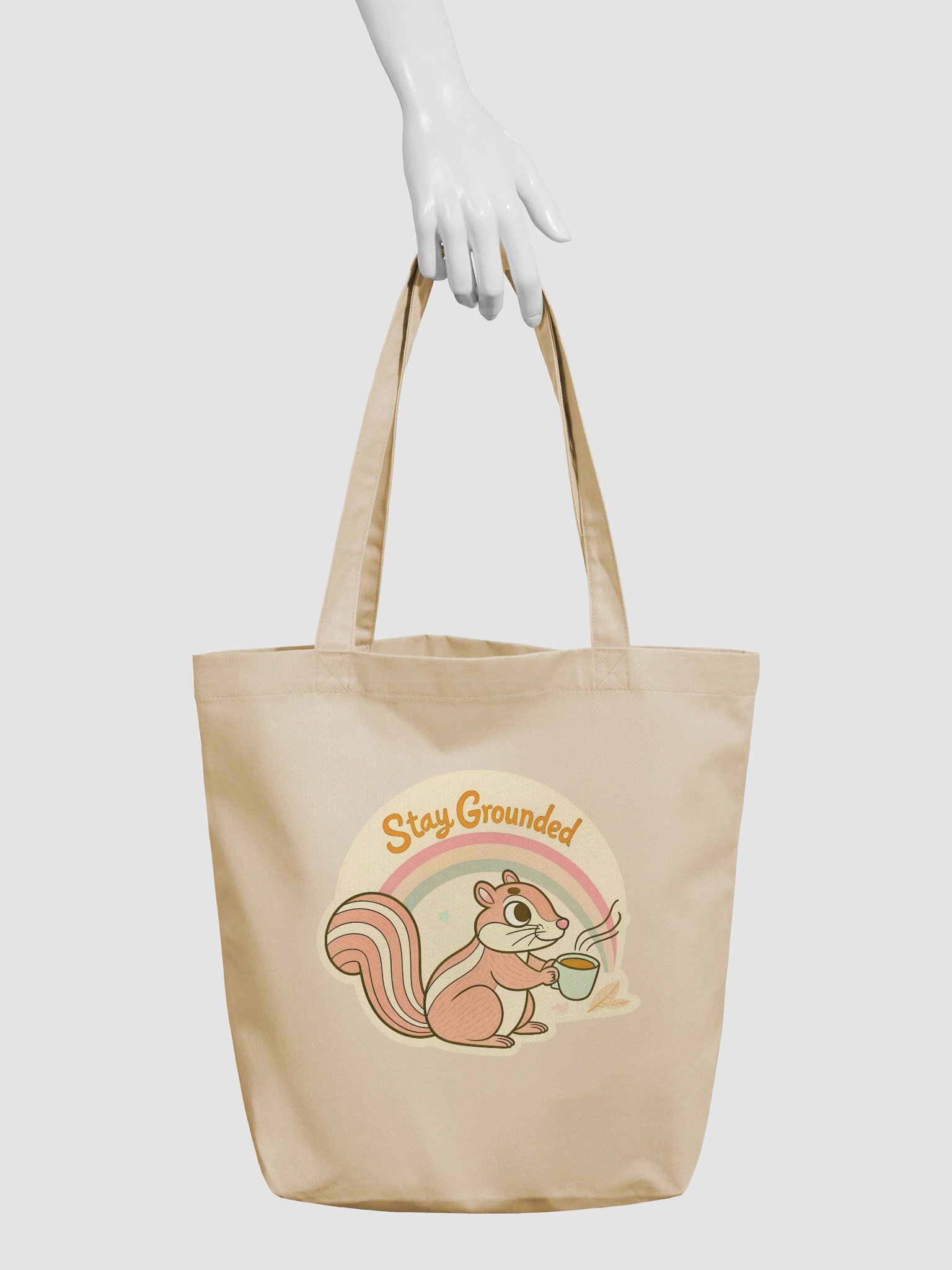 Stay Grounded Chipmunk Eco Tote product image (3)