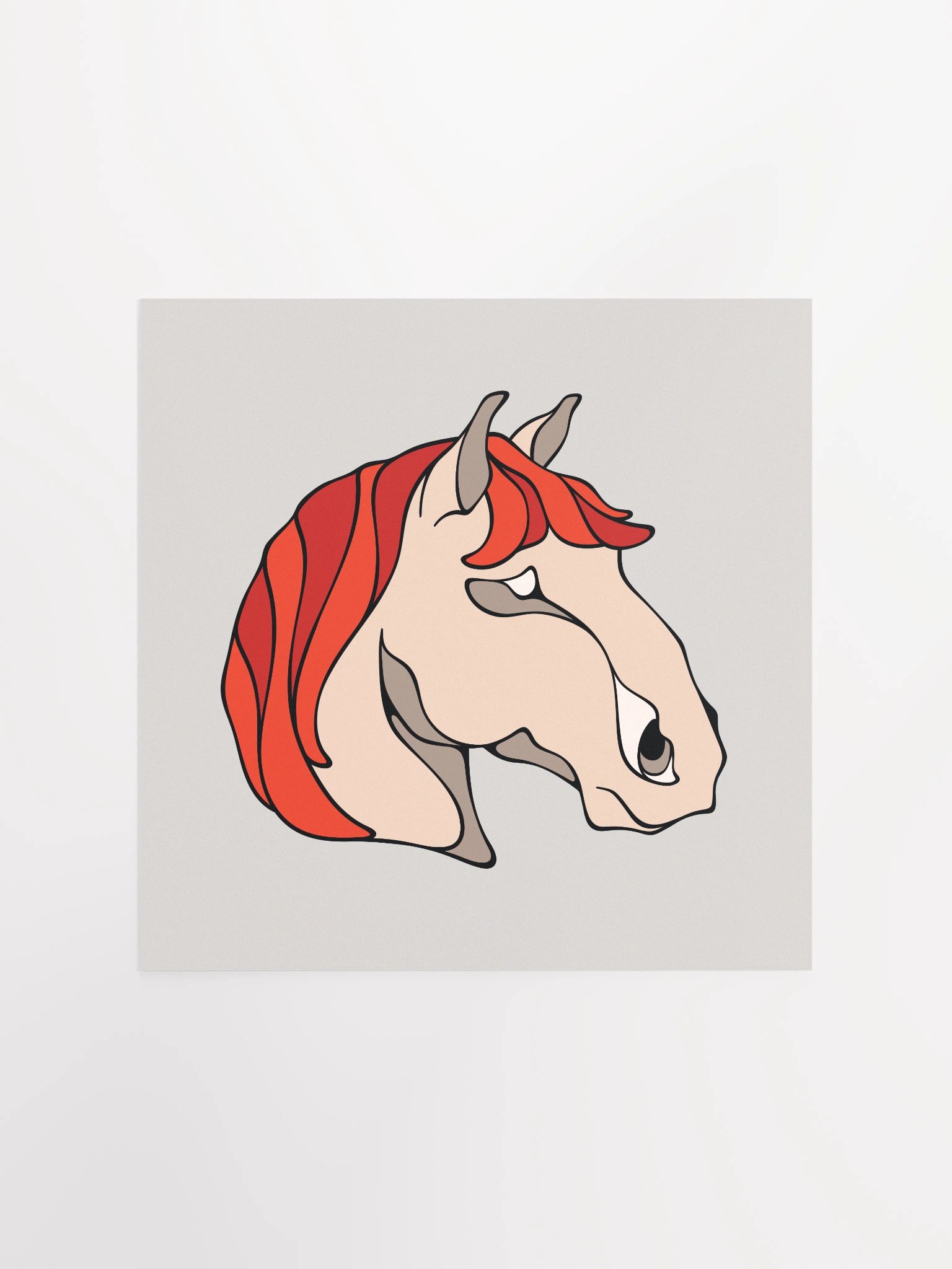 Whimsical Horse - Square Matte Paper Poster product image (1)