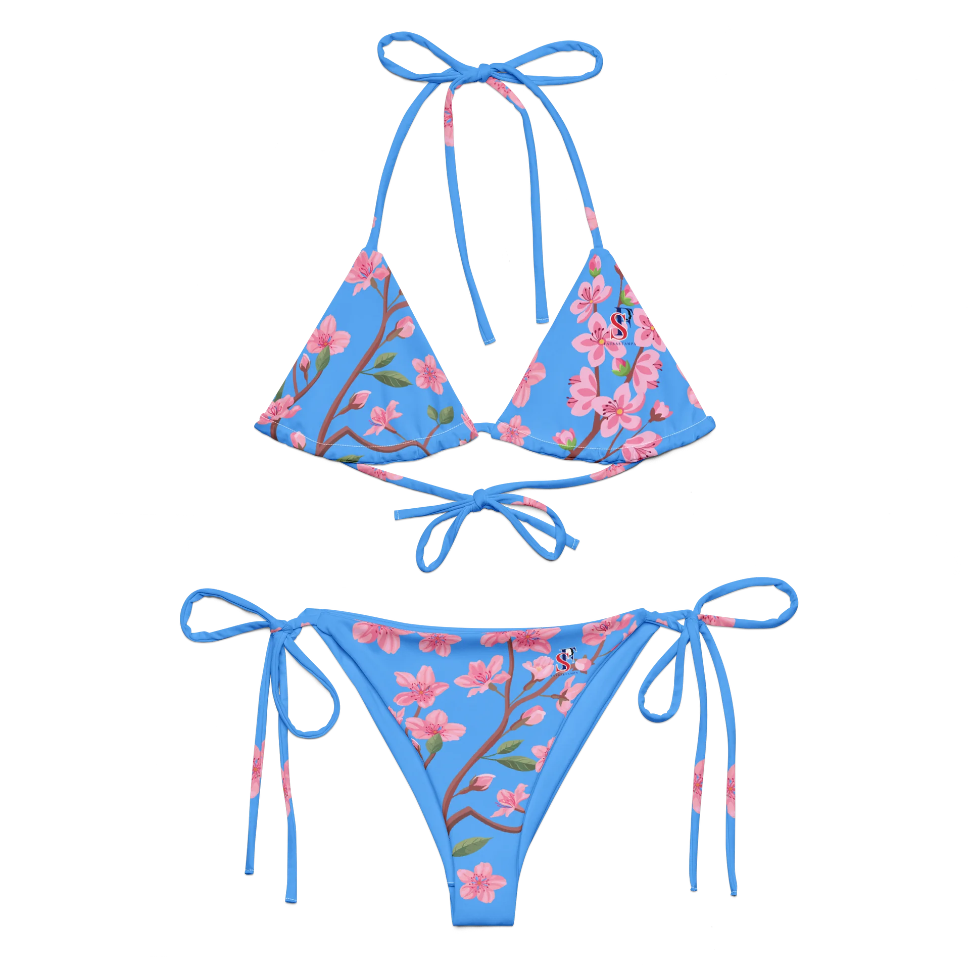 Blossom Breeze String light blue Bikini Set product image (6)