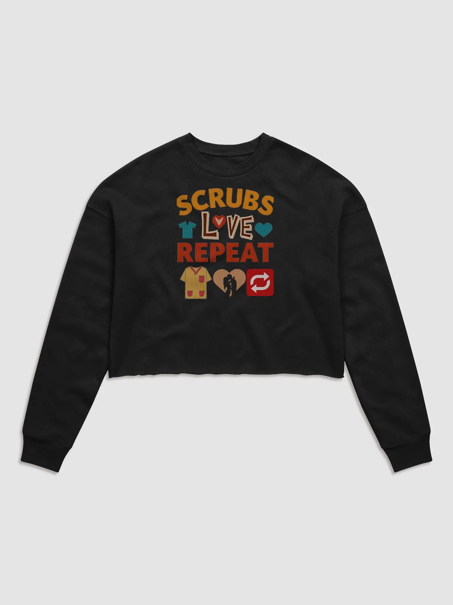 Love Scrubs Women's Fleece Crop Sweatshirt product image (4)