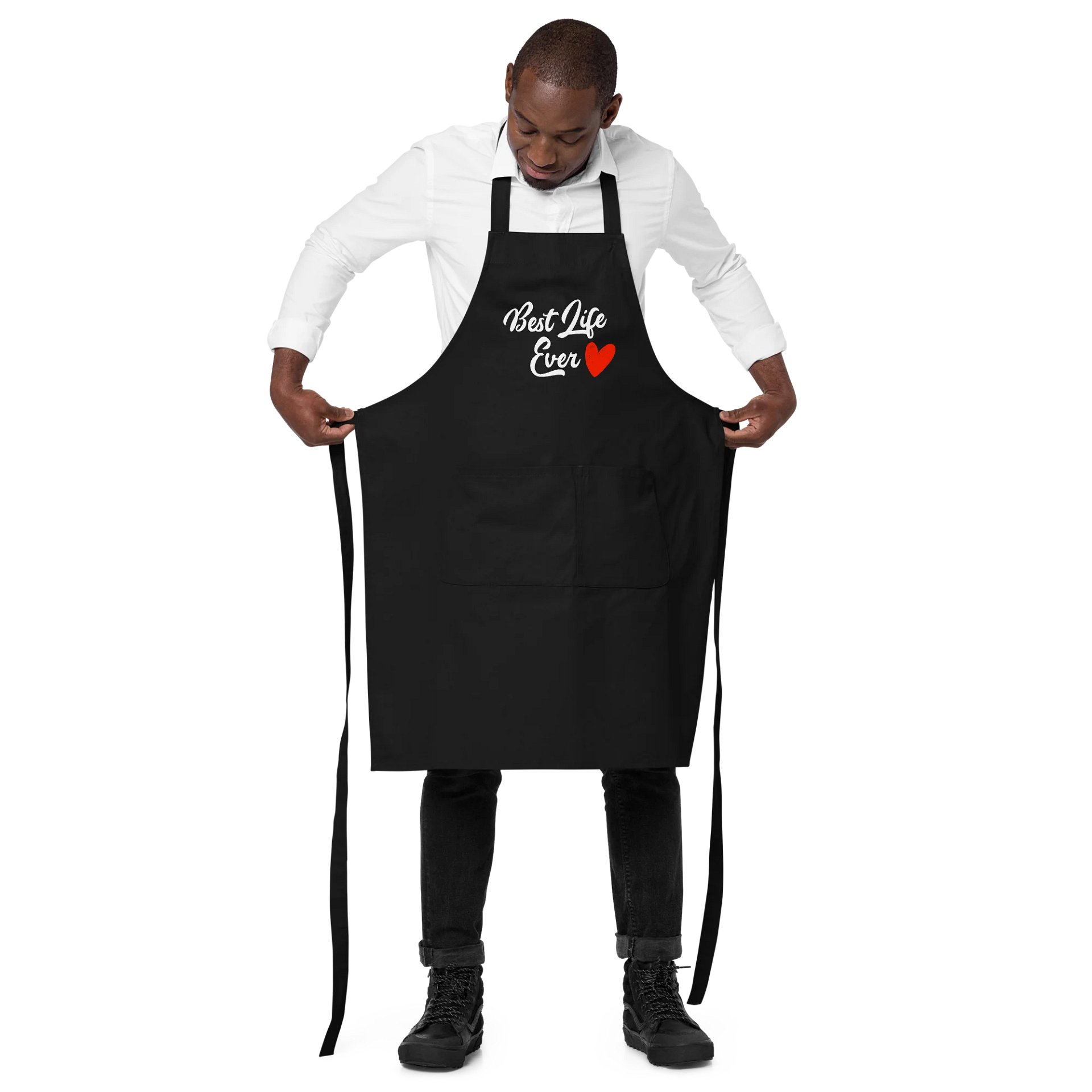 Best Life Ever Red Heart Organic Cotton Apron product image (2)
