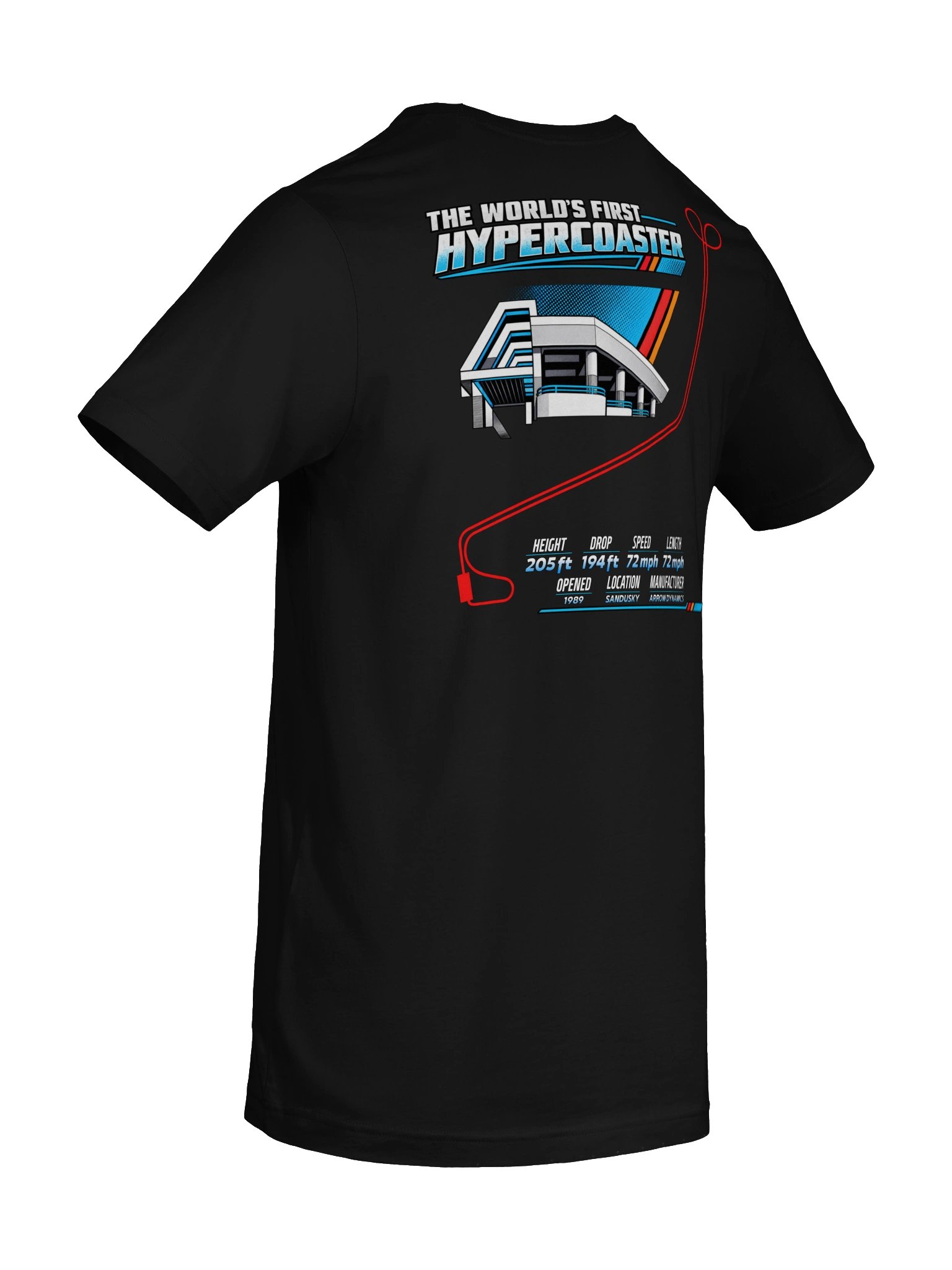 The World’s First Hyper Coaster Retro Graphic Layout Tee product image (8)