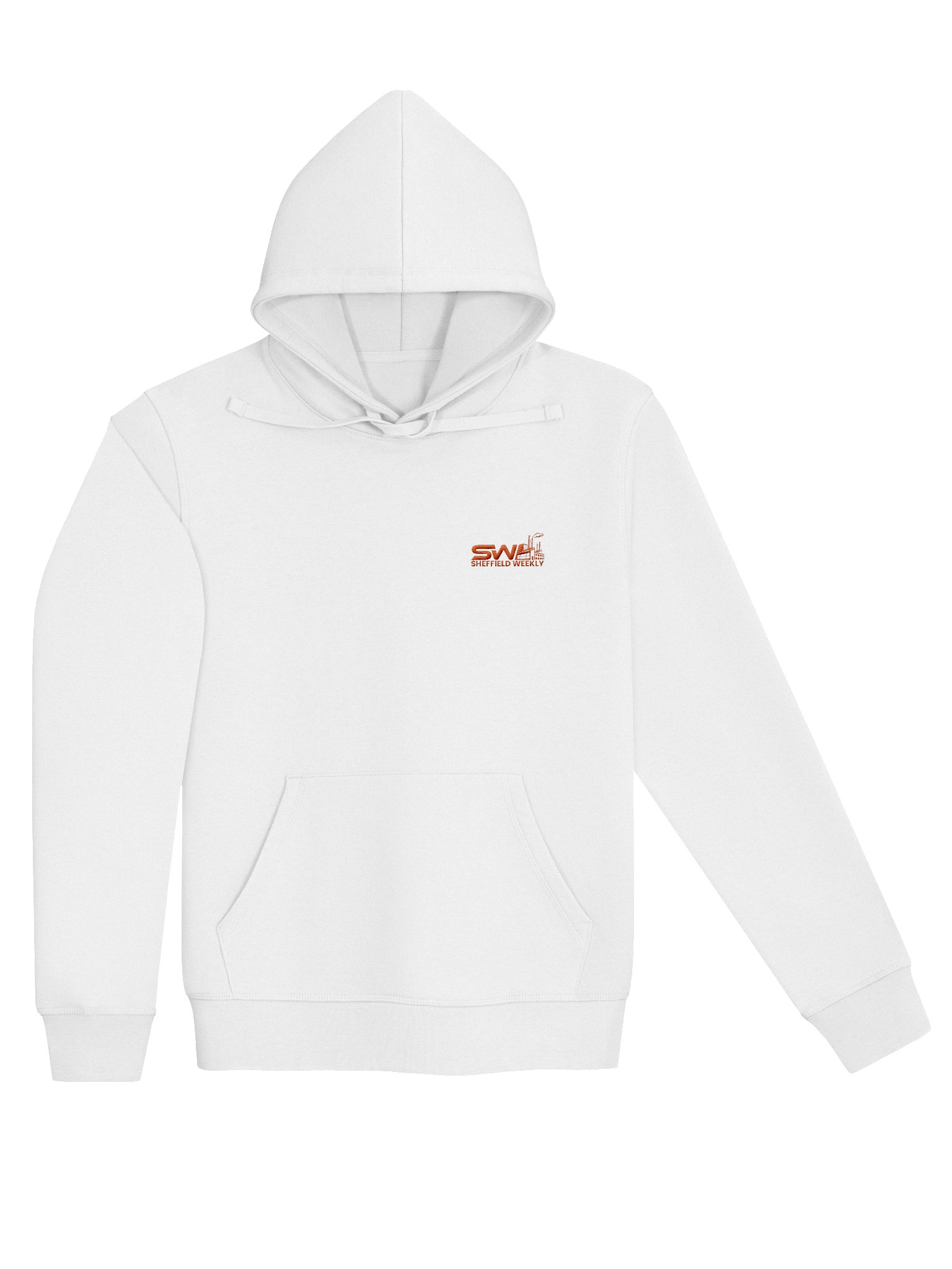 Embroidered SW Hoodie - White/Orange (Chest) product image (3)