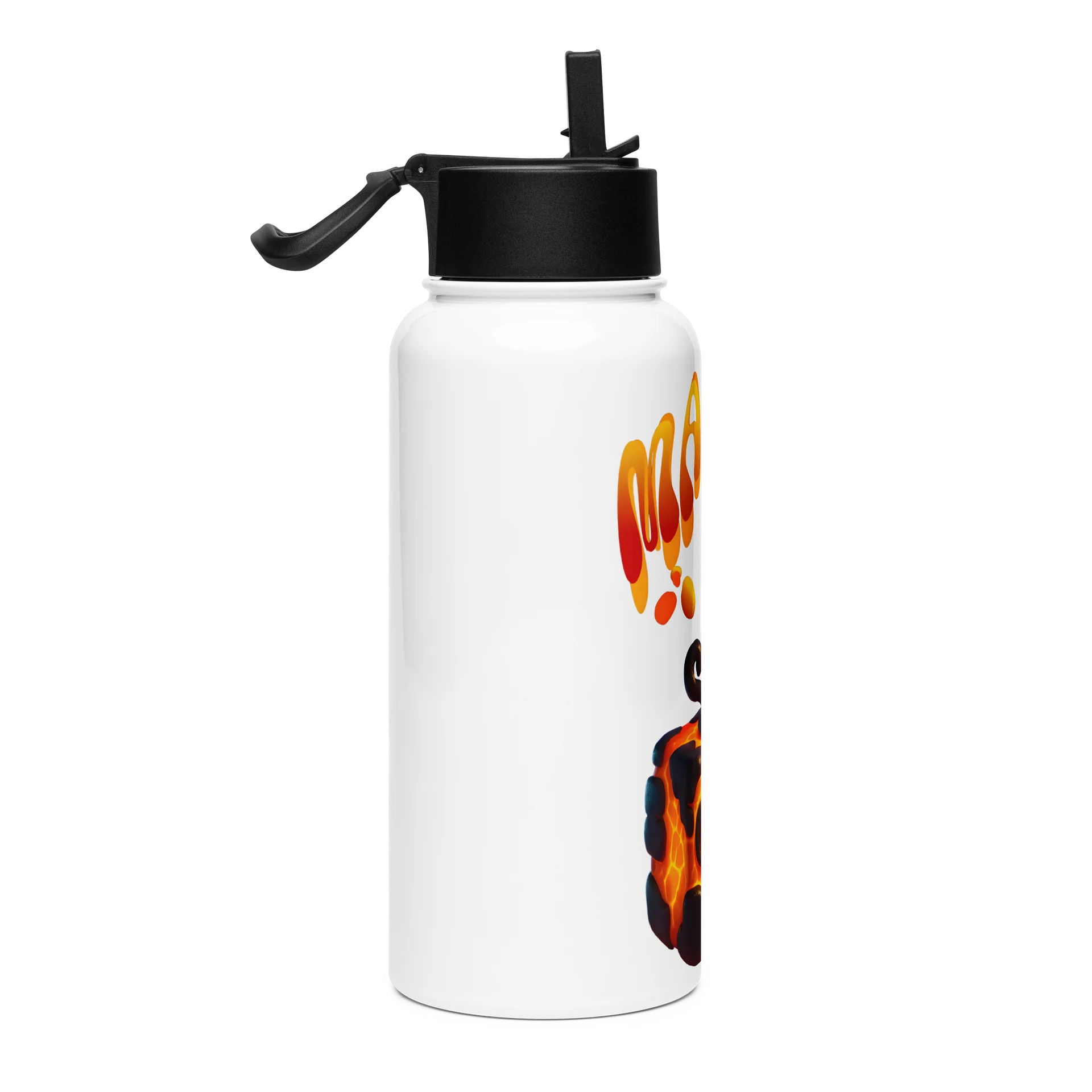Magma Fruit Blox Fruits Gamer Stainless Steel Water Bottle With Straw Gift For Kids product image (4)