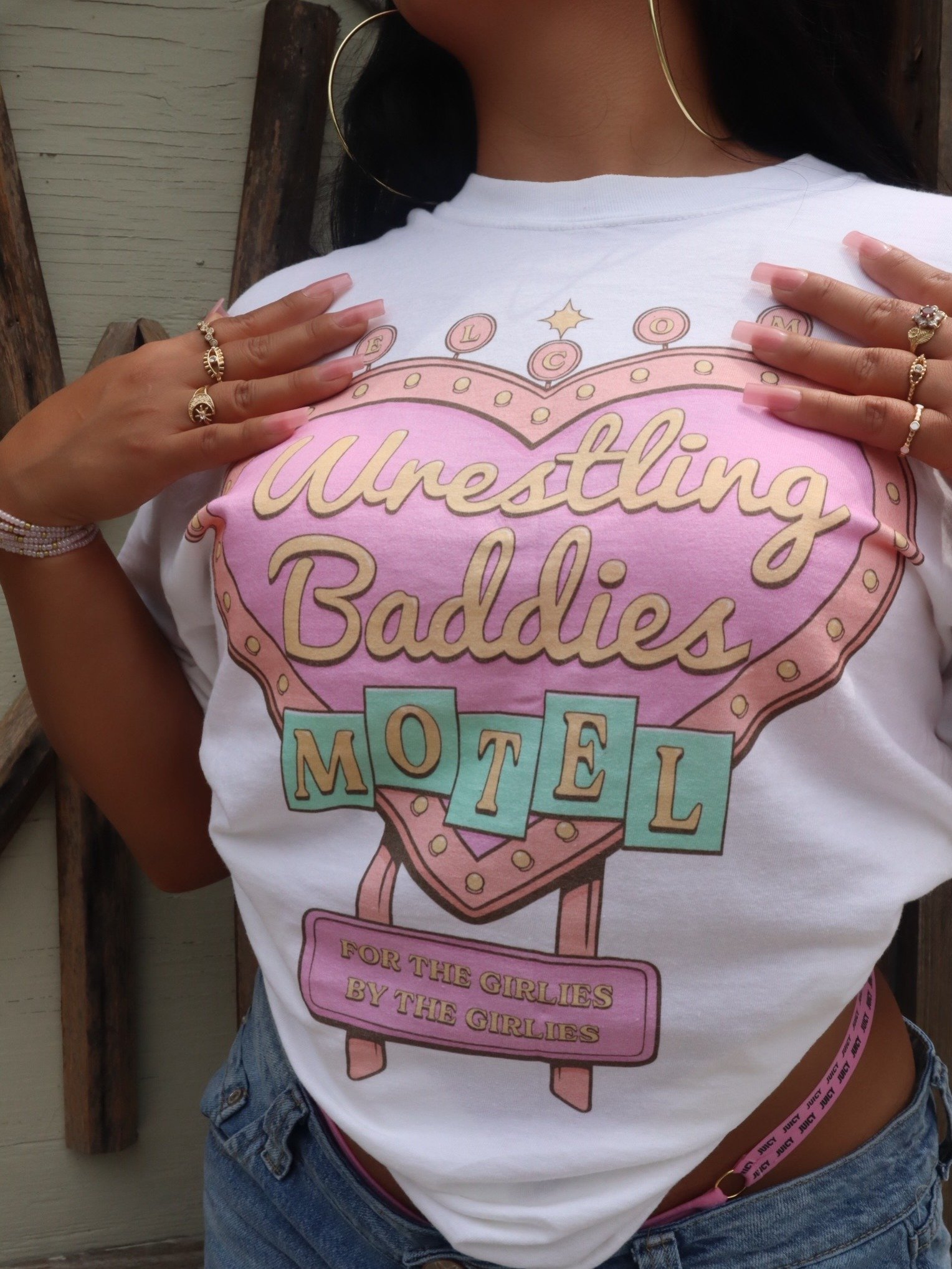 Wresling Winedown x TAIGASTYLE "Wrestling Baddie Summer" T-Shirt product image (7)