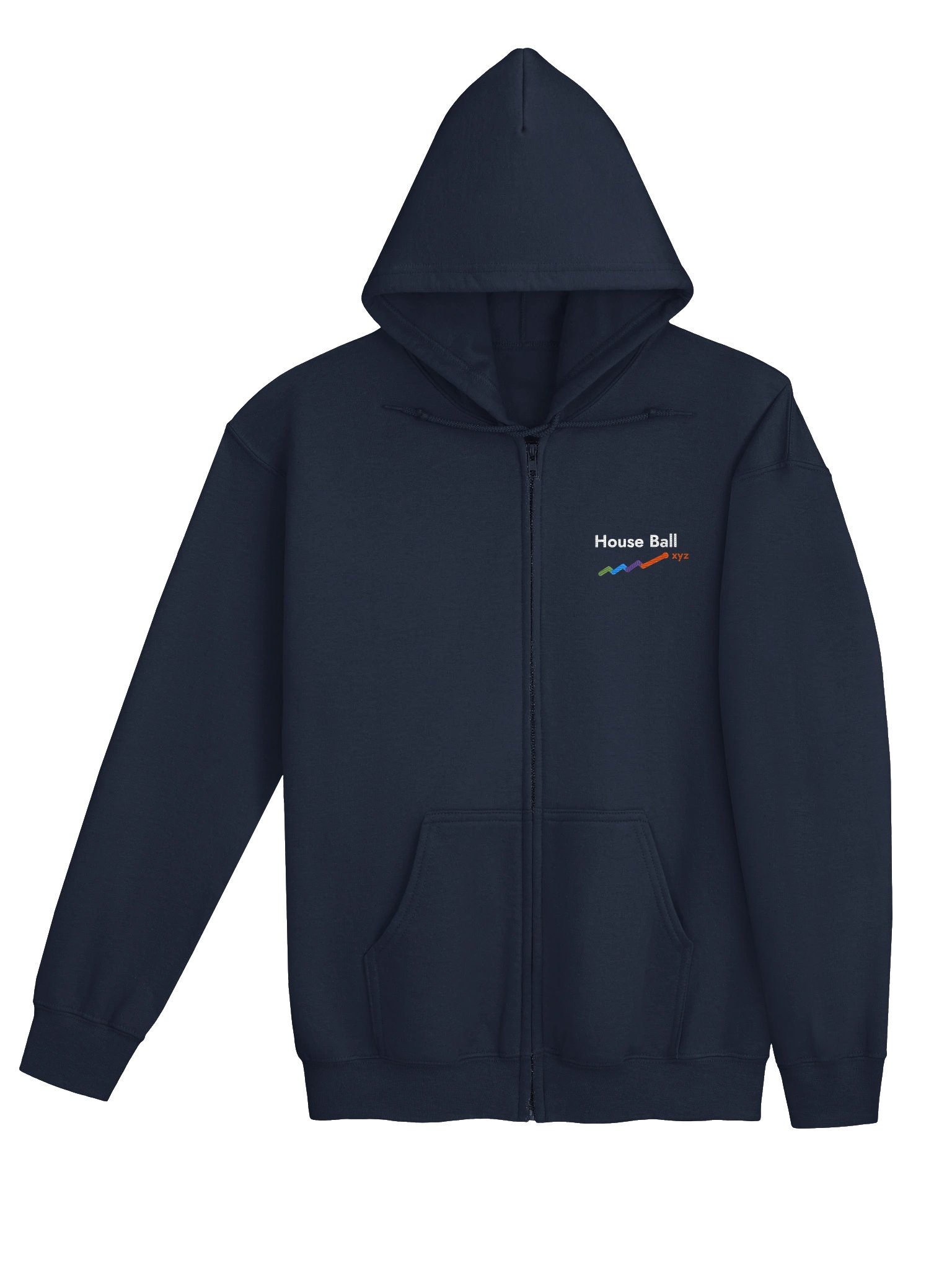 House Ball Embroidered Zip Hoodie product image (4)