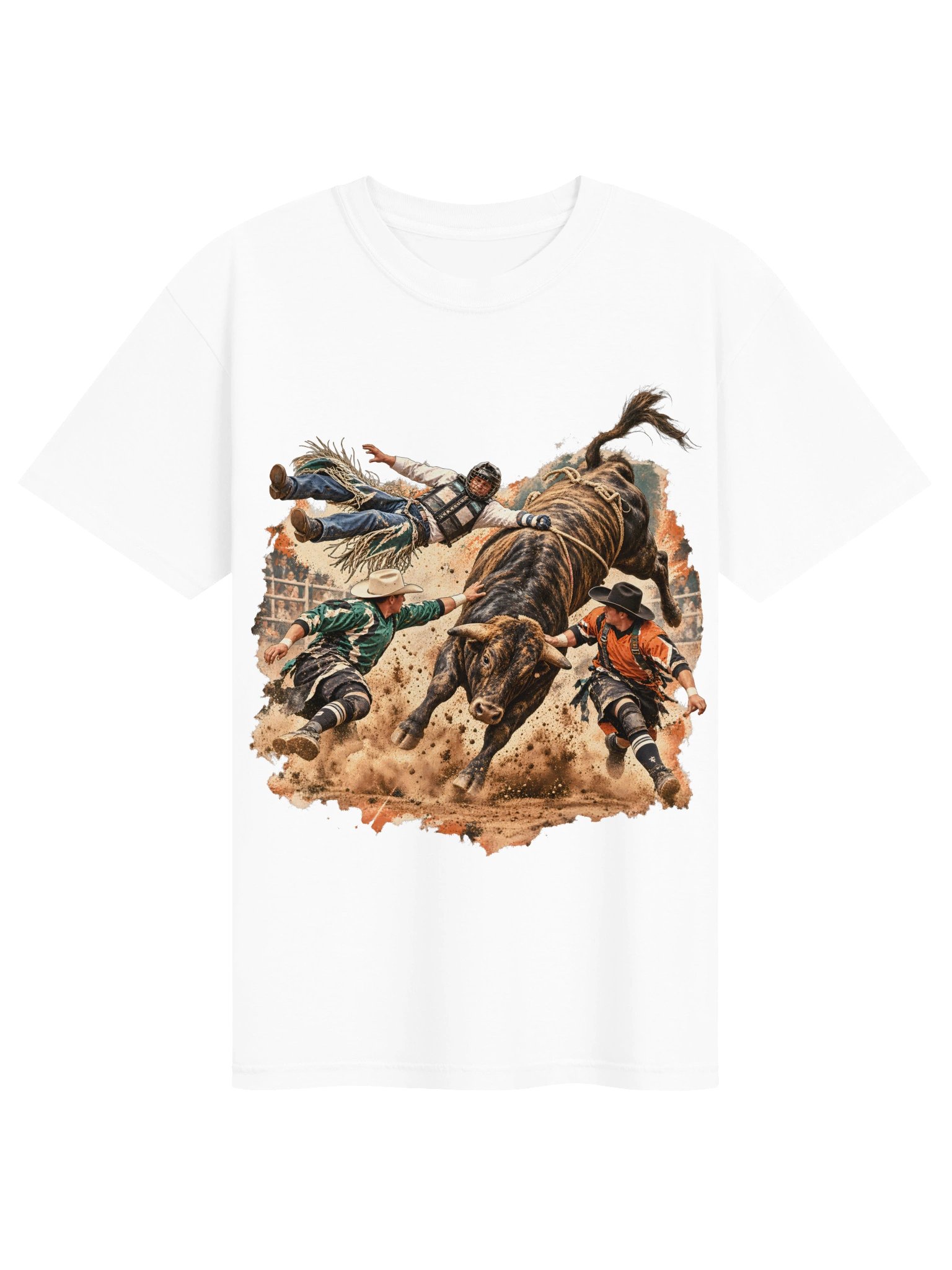 Bull Riding Wreck Shirt — Hung Up Rodeo Tee | Broken Roughstock™ product image (2)