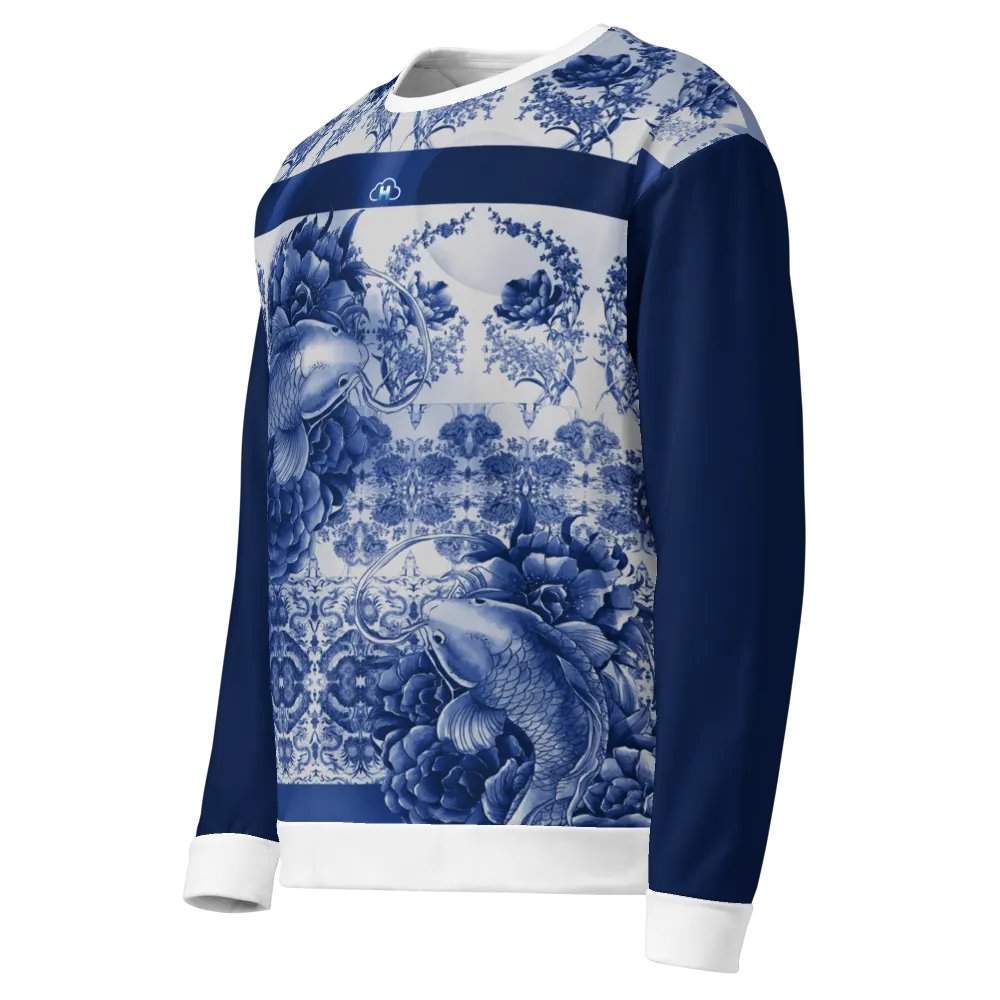 Koi-Porcelain-Recycled Unisex Sweatshirt product image (8)