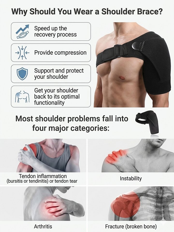 Furastore Adjustable Shoulder Support Brace product image (2)