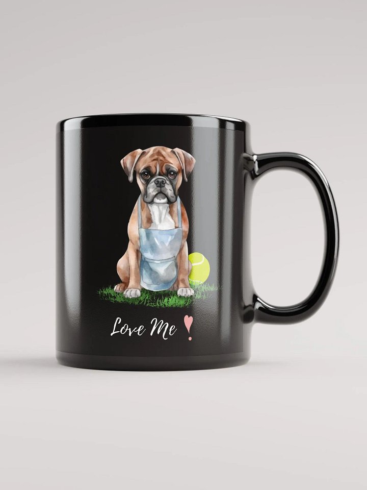 Apron Dog Black Glossy Mug product image (2)