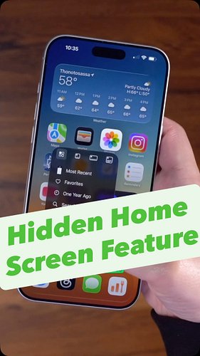 There’s a Home Screen feature hiding in plain sight, and probably works with every app you have! #shortcuts #iphonetips #tech...