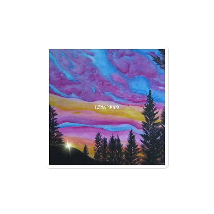 I Work For God-Sunset Magnet product image (2)