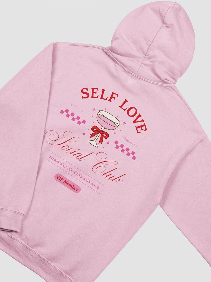 self love club printed hoodie (red lettering) product image (1)