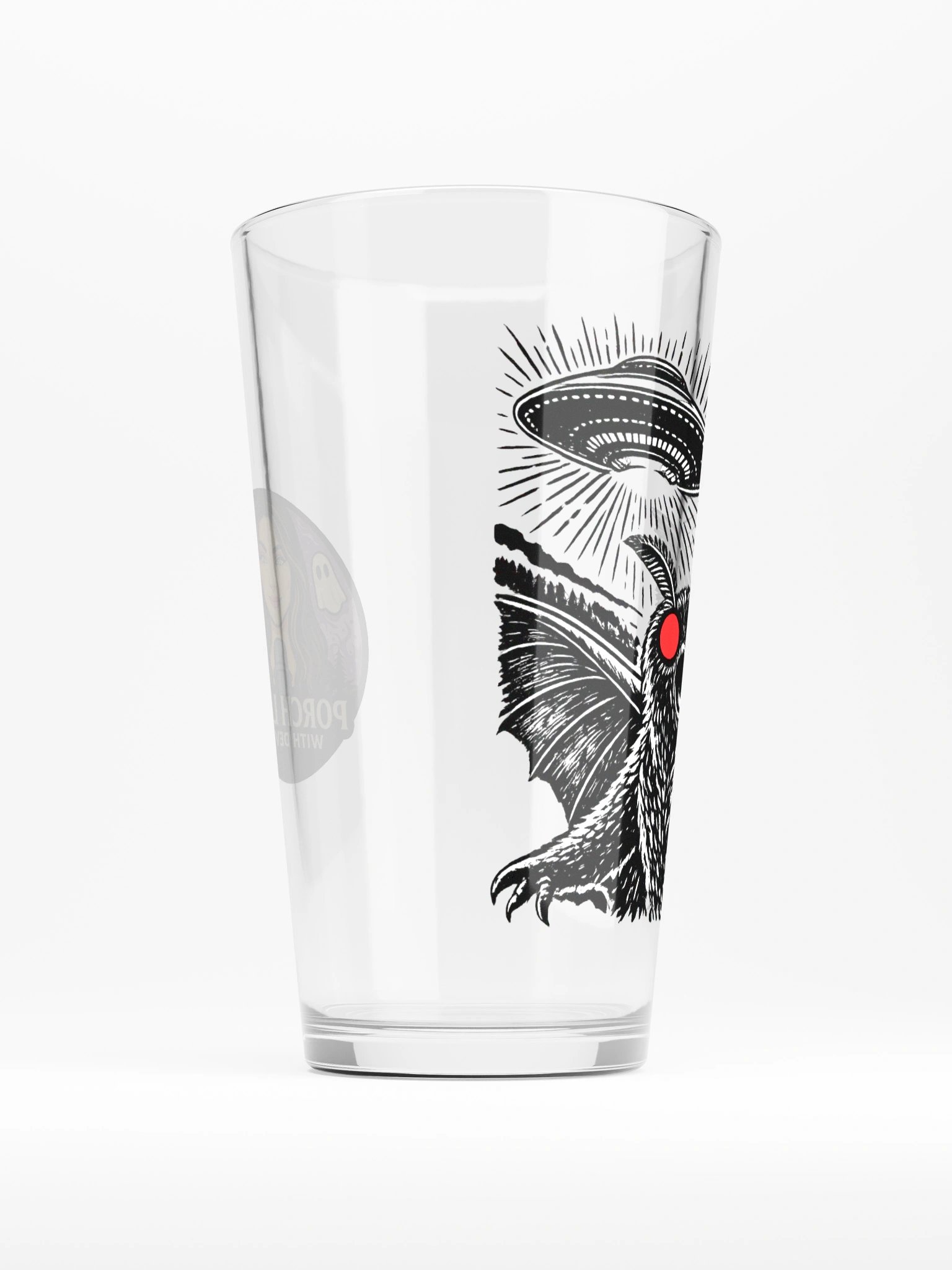 MOTHMAN SELFIE SHAKER PINT GLASS 16oz product image (2)