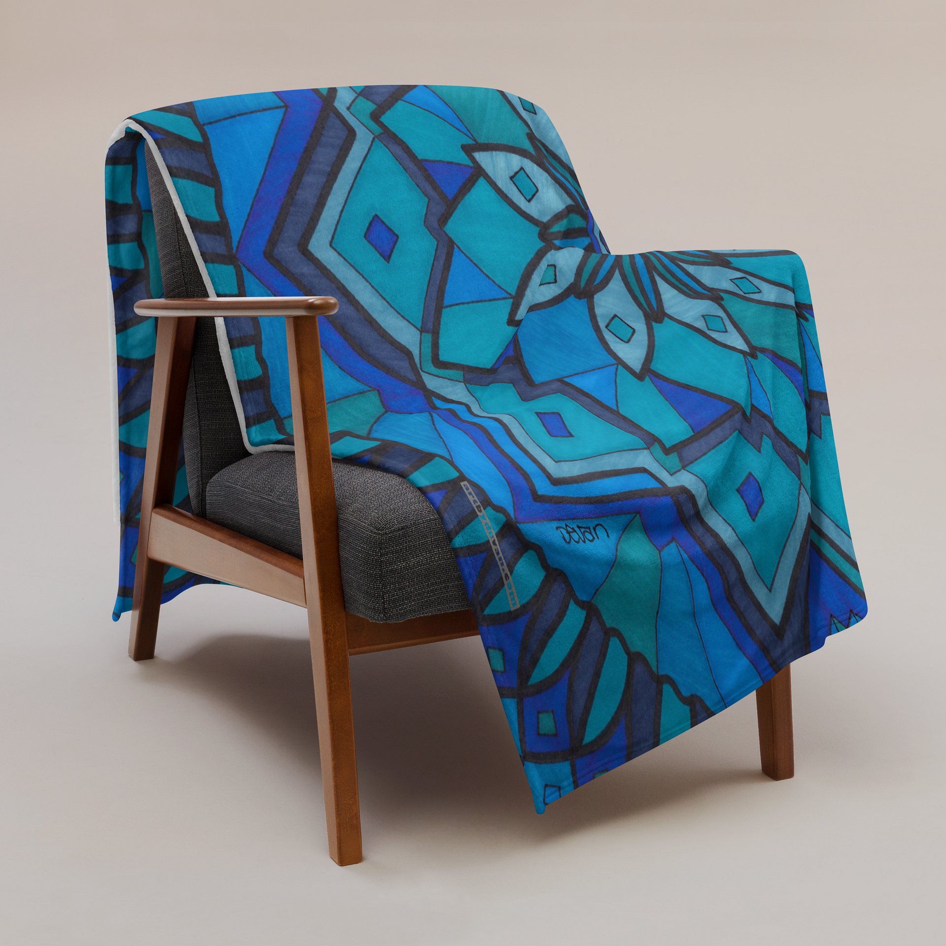Blue Mandala Blanket product image (3)