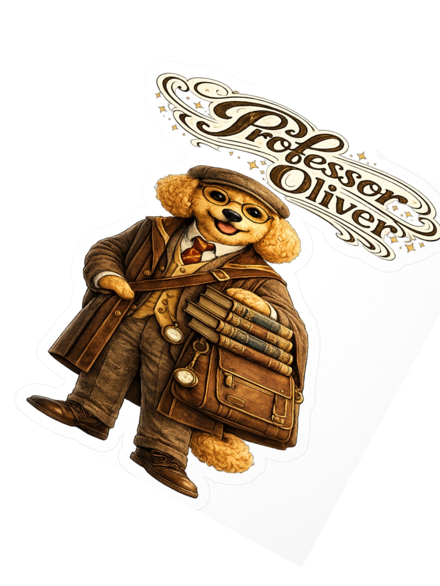 Professor Oliver Dog Kiss Cut Sticker product image (2)