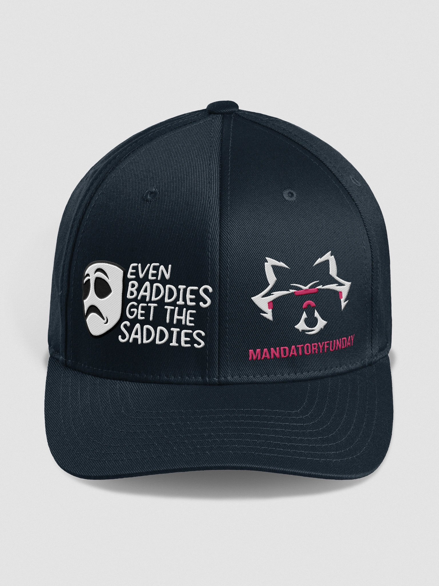 Baddies Get Saddies Mask Flexfit Hat product image (1)