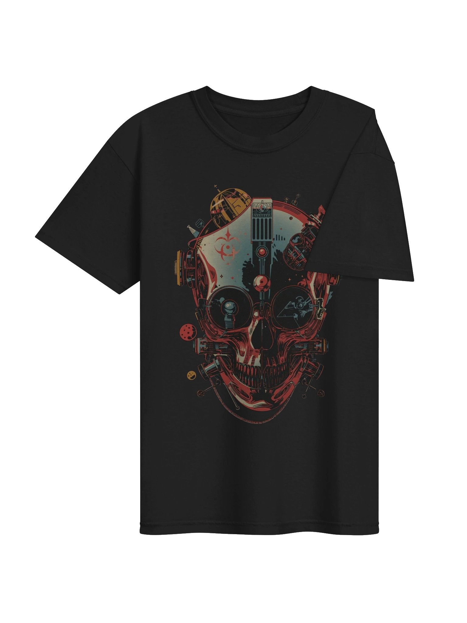 Cybernetic Skull Futurist Heavyweight T-Shirt product image (7)