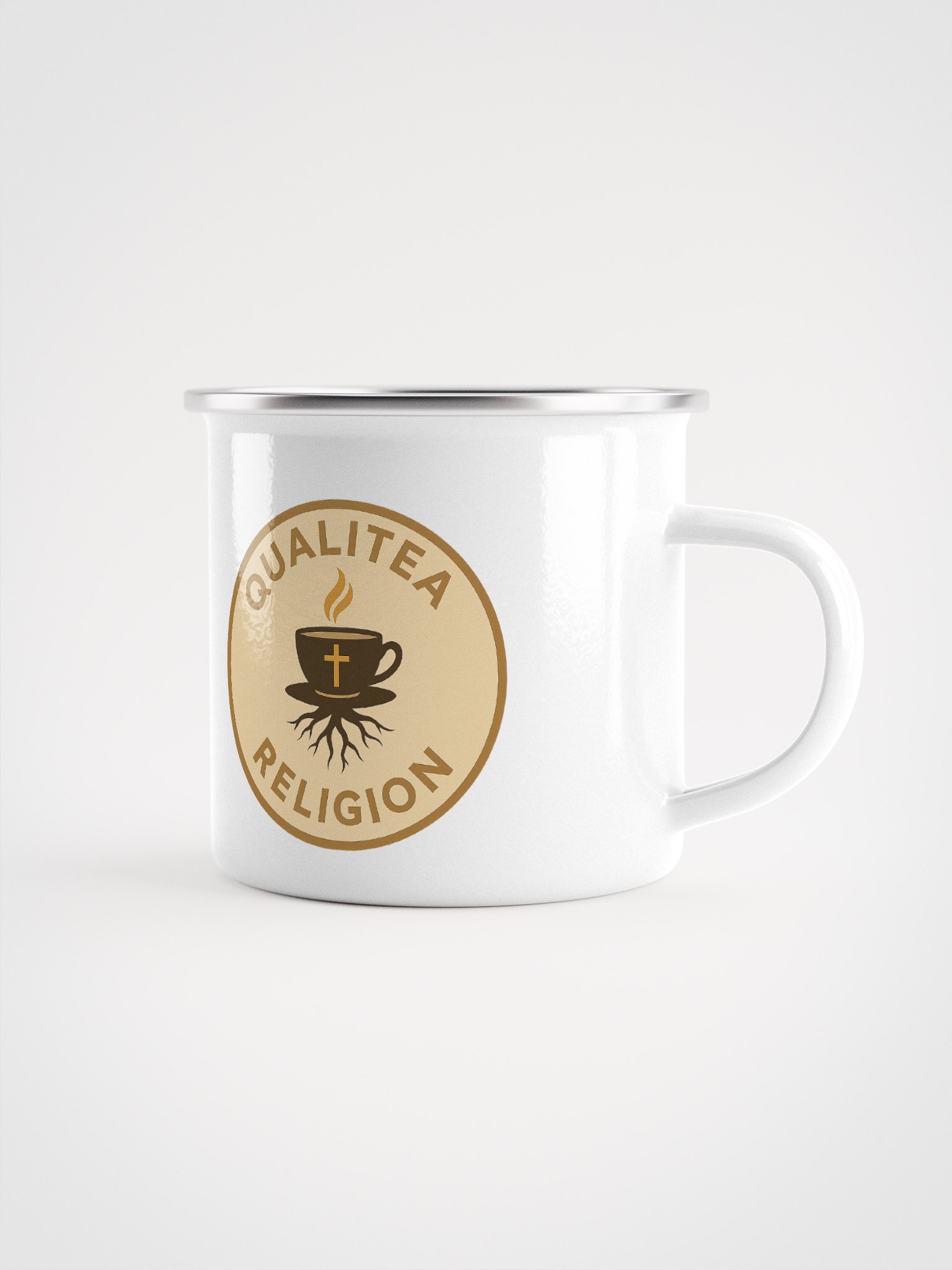QualiTEA Religion Collection — Enamel Metal Mug product image (1)
