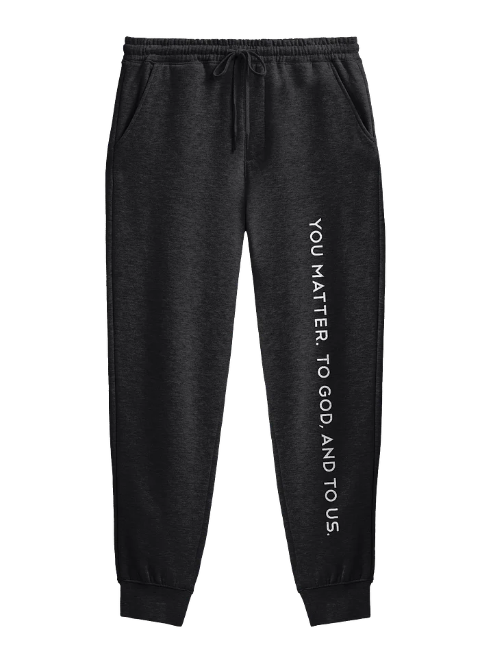 AUMC Mission Tag Joggers- White Text product image (1)