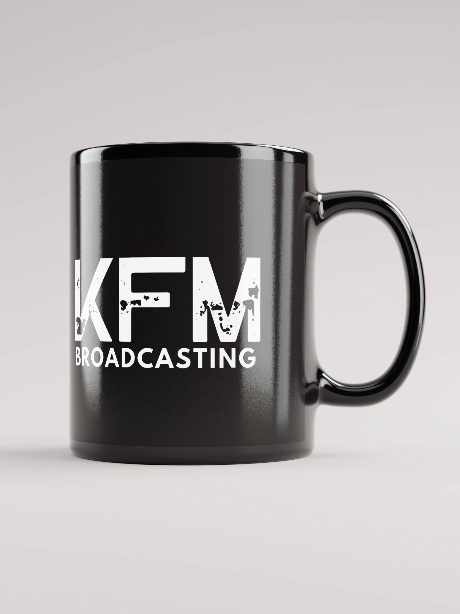 KFM Broadcasting Black Glossy Mug product image (1)