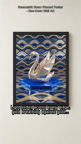 Elegance just got an upgrade 🦢✨ This Geometric Swan Framed Poster brings Neo-Deco luxury straight into your space—metallic ed...