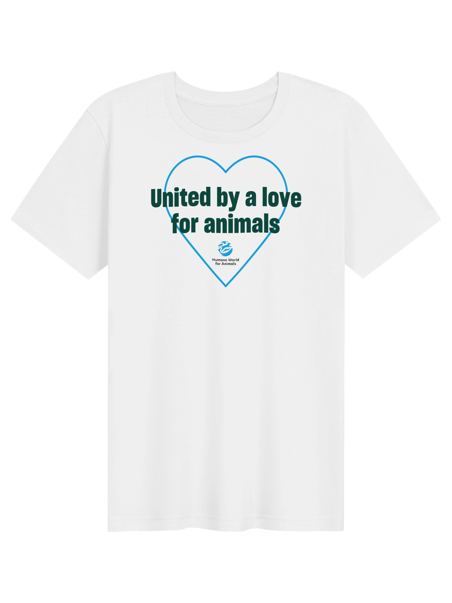 United by a love for animals - heart - T-shirt - Light product image (1)
