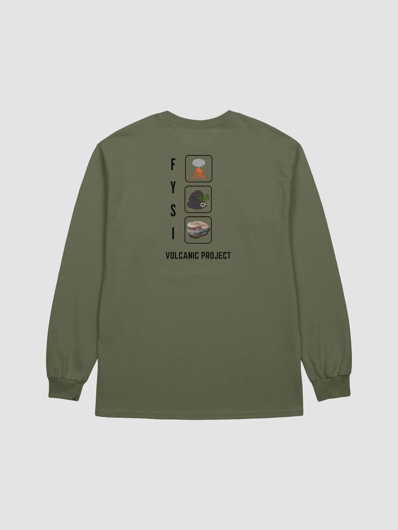 Volcanic Geological Wonderlands organic cotton long sleeve t-shirt product image (2)