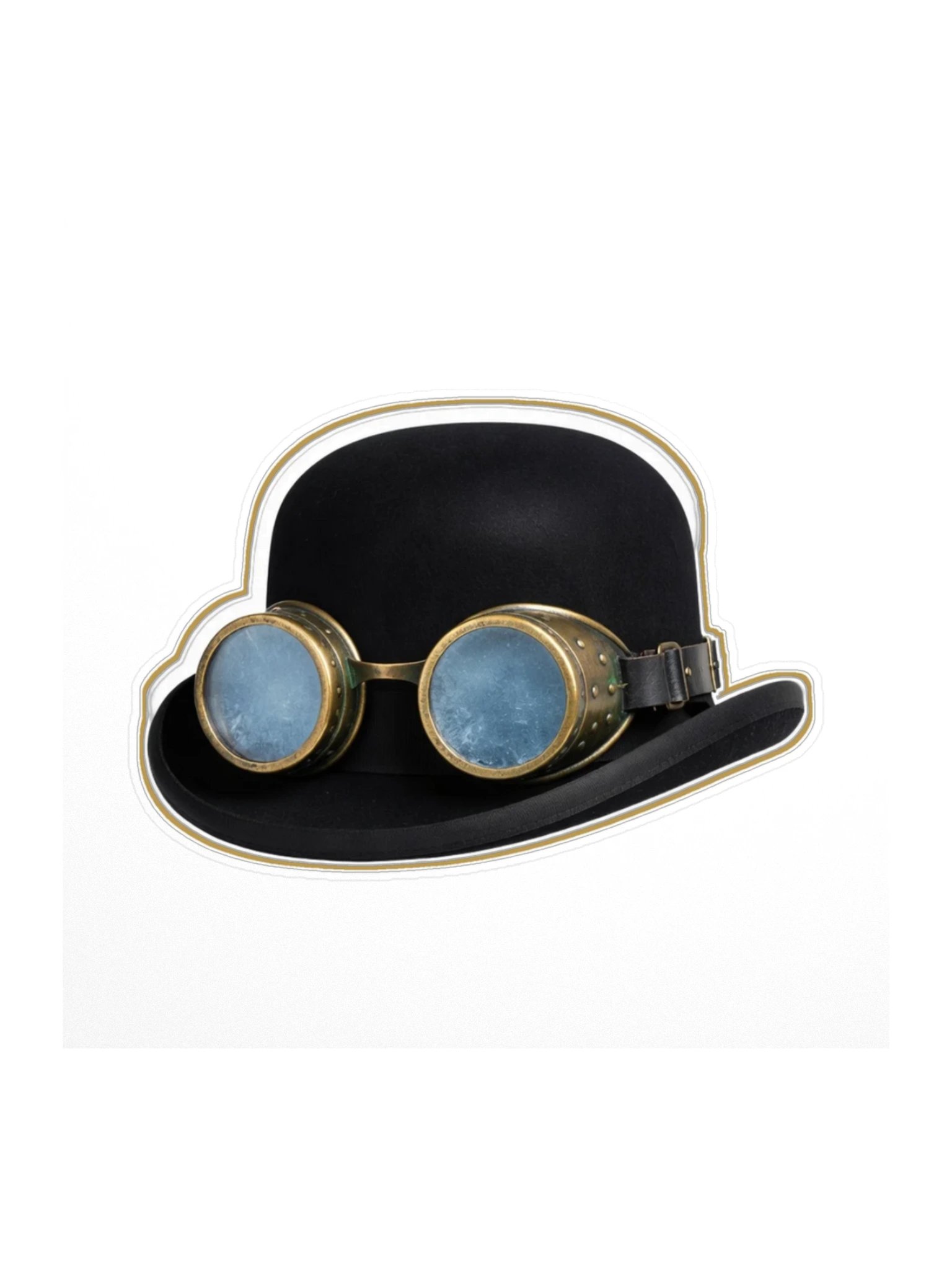 The Brass Veil — Bowler & Halterglass Goggles Sticker product image (1)