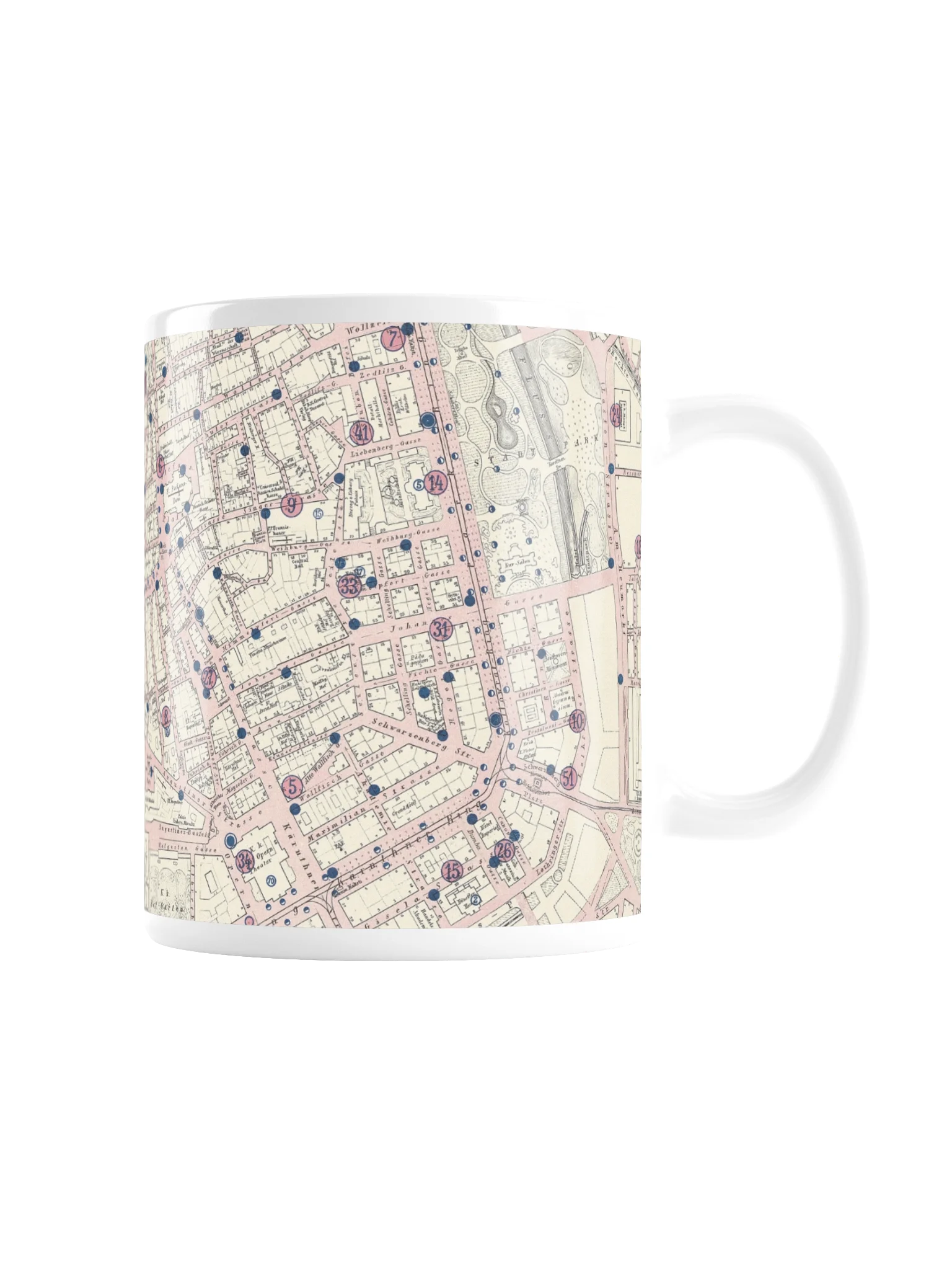 Vintage City Map Glossy Mug product image (3)