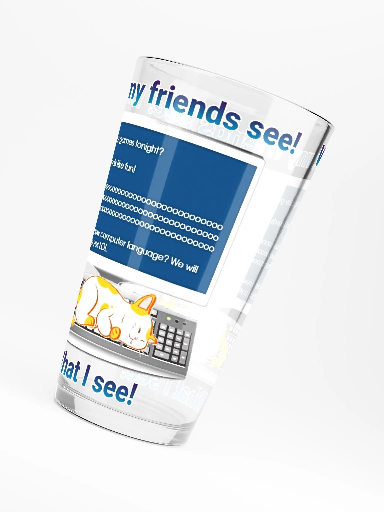 Sleeping Cat Shaker Pint Glass product image (6)