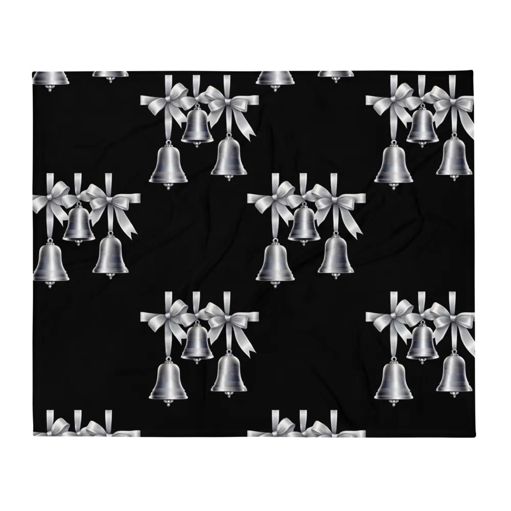 Silver Sleigh Bells Pattern Design Blanket product image (2)