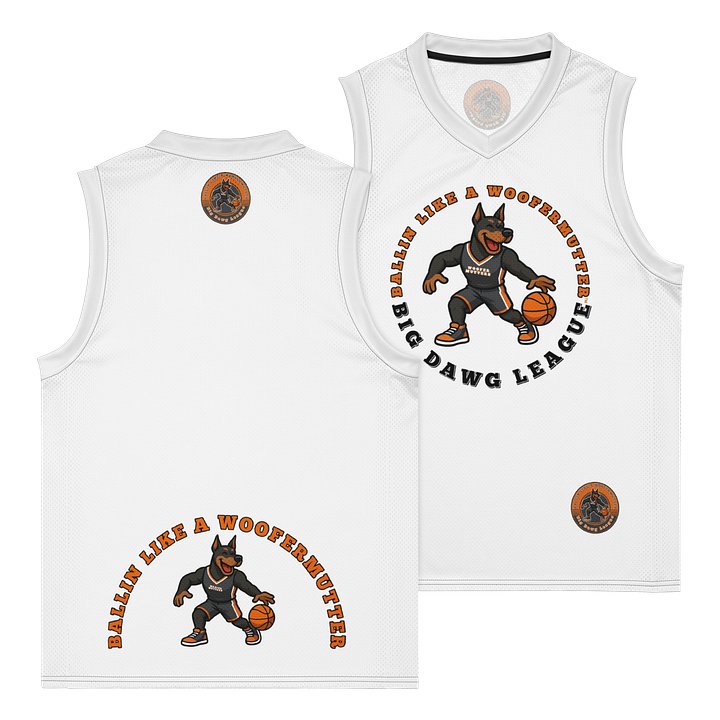 Ballin Like A WooferMutter™ Doberman Premium Basketball Jersey product image (2)