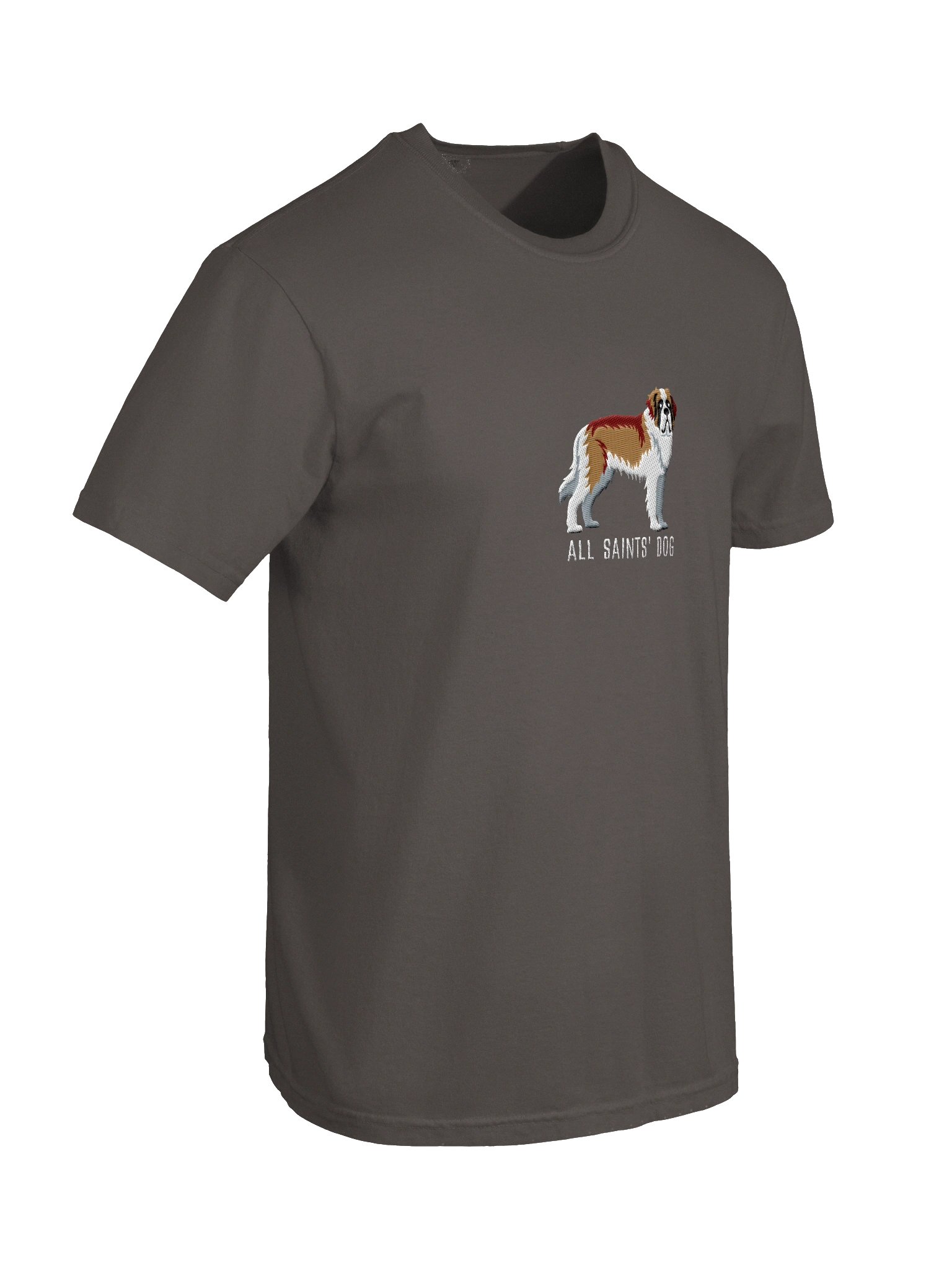 All Saints' Dog T-Shirt(Embroidered) of a Saint Bernard(Brown & White) product image (11)