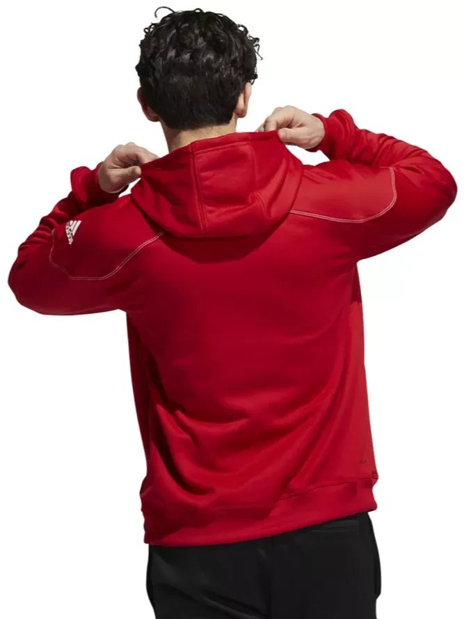 Adidas Men's Stadium Aeroready Fleece Pullover Hoodie – Team Power Red product image (2)
