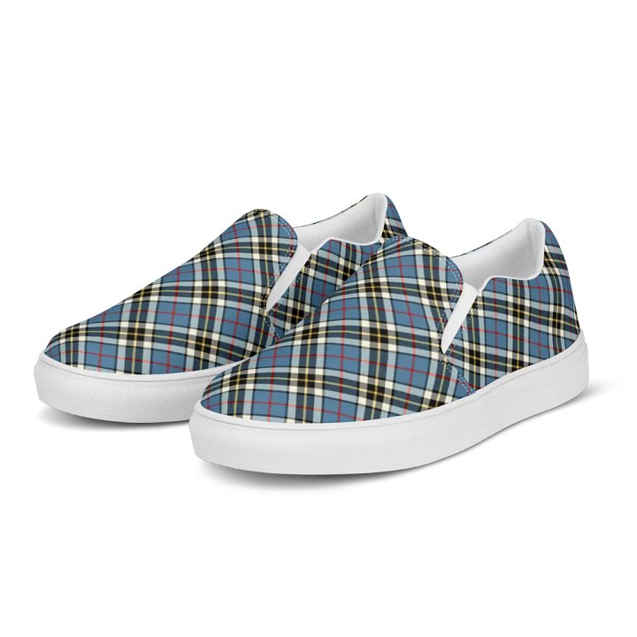 Thompson Blue Tartan Women's Slip-On Shoes product image (2)